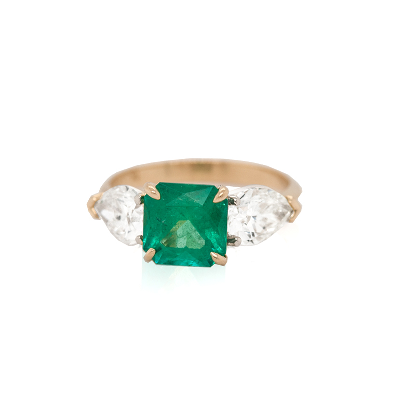 Emerald & Diamonds Ring - Mindham Fine Jewellery Inc.