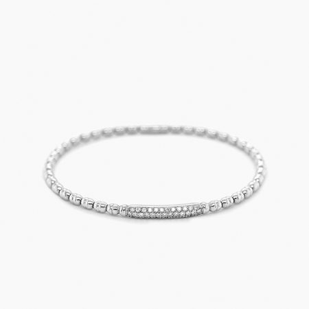 White Gold Diamond Stretch Tennis Bracelet